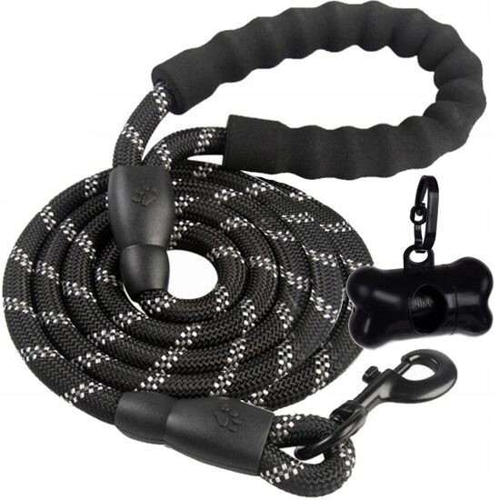 Lesa pentru caini, Purlov, PP, reflectorizanta, cu carabiniera, 3 m