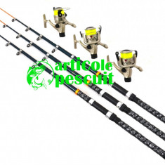 Set 3 Lansete SUPER 3,6m Cu 3 Mulinete LC540 5 Rulmenti si Fir Cadou