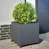 Jardiniera Grădină vidaXL Antracit 50x50x50 cm Oțel Ghiveci Flori Plante Exterior Interior