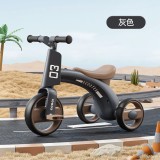 Children&#039;s three-wheeled baby balance car-bicycle anti-rollover music light-color: gray, Flippy