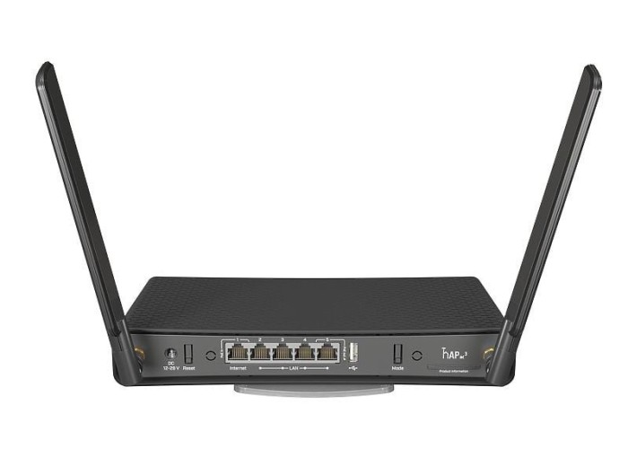 hAP ac&sup3;, 5 x Gigabit, 1 x PoE, 802.11b/g/n 2.4Ghz, 802.11ac 5Ghz, antene externe 3dBi 2.4GHz, 5.5dBi 5GHz - MikroTik RBD53iG-5HacD2HnD