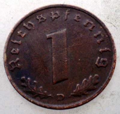 2.429 GERMANIA 1 REICHSPFENNIG 1937 D foto
