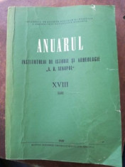 Anuarul Institutului de Istorie si Arheologie ?A. D. Xenopol? XVIII 1981 - I. Caprosu, I. Simanschi foto