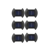 Cumpara ieftin Set 6 lampi LED solare cu lumina bidirectionala pentru garduri, scari exterioare, senzor de lumina calda