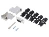 Conector D-Sub HD Amphenol 15 Pini Mamă Unghi 45&deg;, Ecranat, Montare pe Cablu