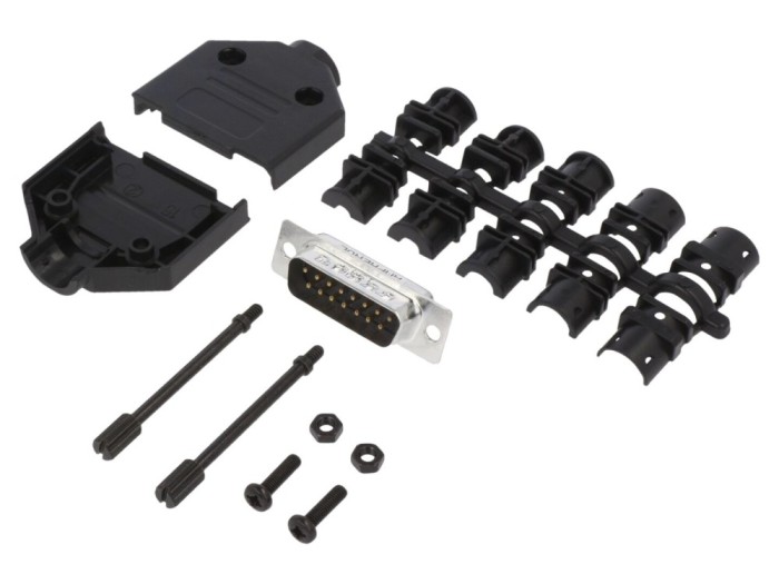Conector D-Sub 15 pini tată drept