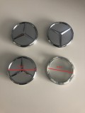 Capace Jante Mercedes Gri 75mm/70mm - Set 4 Bucati