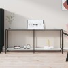 Masa Consola Gossi Alba 180x35x75.5 cm Sticla Securizata Living