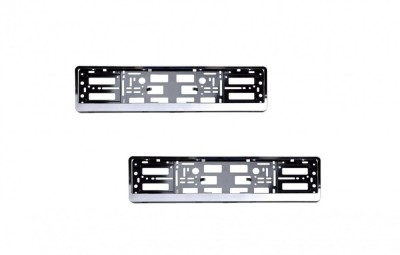 Suport numar auto premium cromat ( set 2 bucati ) foto