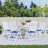 VidaXL Perne scaune grădină 6 buc. albastru 50x50x3 cm țesătură Oxford