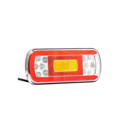 Lampa spate 220x100, 6 functii, cu ceata si numar, LED, FT-130PM Fristom foto