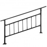 Balustrada otel forjat, max 5 trepte Vivatechnix Negru Mat, Inaltime 83.5 cm, lungime 172.5 cm, pozitii reglabile