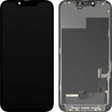Display cu Touchscreen MP compatibil cu Apple iPhone 13, cu Rama, Versiune OLED FHD Diagnostic, Negru