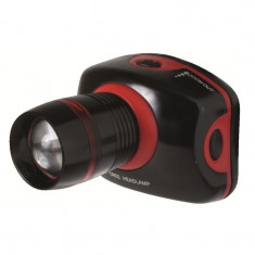 Lanterna de cap, led cree 3w, 3 moduri iluminare, unghi reglabil, metalica foto