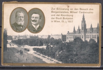 MIHAI G. CANTACUZINO DEPUTAT SI PRIMAR AL BUCURESTIULUI VIZITA LA VIENA 19.1.1907 foto
