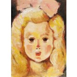 Reproducere dupa Papusa de Nicolae Tonitza 15 x 20cm, neinramat, RavariuArt