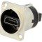 Adaptor HDMI dublu ecranat aurit argintiu