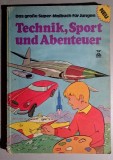 Technik, Sport und Abenteuer - Das grosse Super-Malbuch fur Jungen, carte de colorat vintage, format mare, folosita