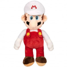 Jucarie din plus, Play by Play, Mario Fire cu sapca alba super Mario, 36 cm