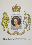 BC484, Dominica 1978, colita regina Elisabeta a Ii-a, Nestampilat