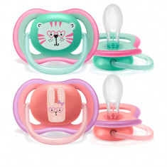 Set 2 suzete ortodontice din silicon Philips Avent Ultra Air SCF349 15, Multicolor foto