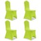 vidaXL Husă de scaun elastică, 4 buc., verde 131417