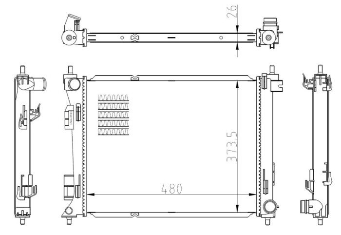 NRF 550039 Radiator, racire motor
