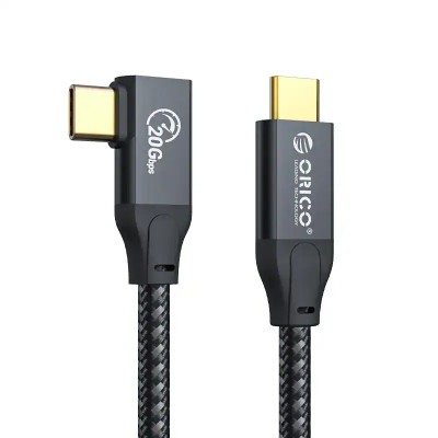 Cablu USB Orico CSL32-10-BK 100W USB-C 3.2 90- USB-C 3.2 90 1m negru foto