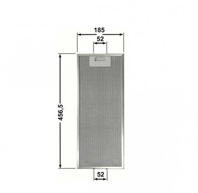 Filtru de aluminiu lavabil hota Hotpoint Ariston Hotpoint AH61CMX/HA foto