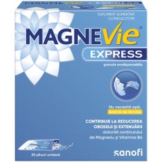 MagneVie Express, 150 mg magneziu + 0.7mg vitamina B6, plus de energie, sustinerea efortului fizic si intelectual intens, reducerea oboselii si extenu