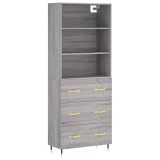 Cumpara ieftin Dulap inalt, gri sonoma, 69,5x34x180 cm, lemn compozit