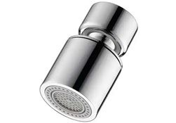 Extensie rotativă pentru robinet, filet M22, 2 moduri, argintie, 4.8 cm foto