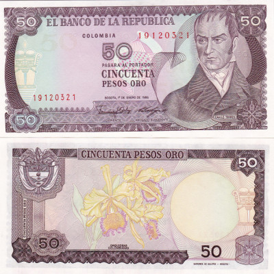 Columbia 50 Pesos 01.01.1986 UNC foto