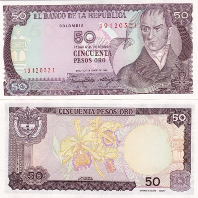 Columbia 50 Pesos 01.01.1986 UNC foto