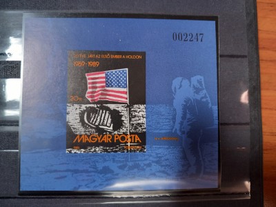 Ungaria.1989 - 20 ani de la aselenizare, MNH Nedantelat - Mi 4032 - Bloc 204 B foto