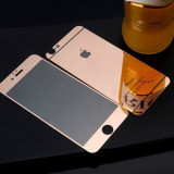 Cumpara ieftin Folie Sticla iPhone 6 Plus iPhone 6s Plus Tuning ROSE GOLD Oglinda Fata+Spate Tempered Glass Ecran Display LCD