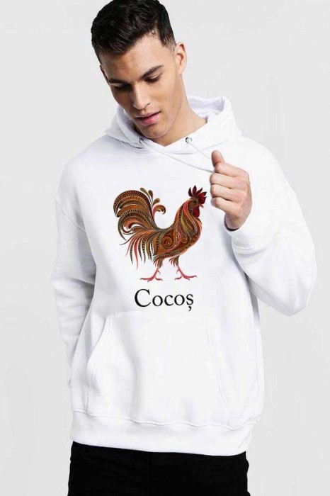 Hanorac Barbati Alb - Cocos - 2XL