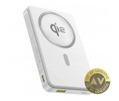 Baterie Externa Wireless Baseus Airpow2 Qi2 10000mAh 22.5W QC + PD + FQI 1 x QI - 1 x USB-A - 1 x USB-C Alba P10080000213-00 foto