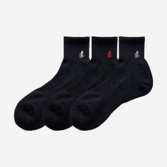 Gramicci șosete 3-pack Basic Short Socks bărbați, culoarea negru SX.M03-black