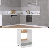 Dulap pentru cuptor, gri beton, 60 x 46 x 81,5 cm, PAL, vidaXL