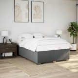 Gossi cadru de pat fara saltea, gri inchis, 140x190 cm, textil