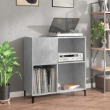 vidaXL Dulap pentru discuri gri beton 84,5x38x89 cm lemn compozit