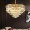 Candelabru Cristal CHAMBORD Nobile 5xE14, Diametru 38cm, Auriu Mat, Inaltime Reglabila, Alessandro DESIGN