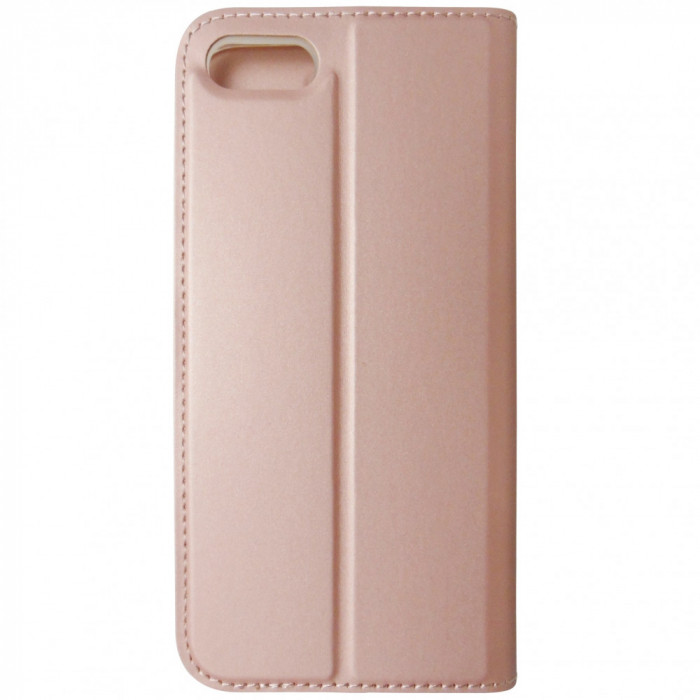 Husa tip carte cu stand Magnet Skin roz aurie pentru Apple iPhone 7, 8, SE2 2020, SE3 2022