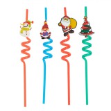 Paie Rasucite Christmas, Set 4 Bucăți, Multicolor, Plastic, 6x270mm, Oem
