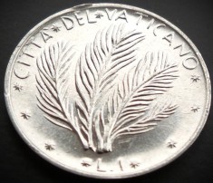 Moneda 1 LIRA - VATICAN, anul 1976 * cod 605 = A.UNC