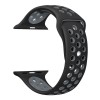 Curea silicon, compatibila Apple Watch, 38mm, Negru-Gri, Very Dream