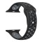 Curea silicon, compatibila Apple Watch, 38mm, Negru-Gri