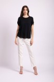 Cumpara ieftin Bluza office cu maneci scurte Black Lilly