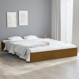 Cumpara ieftin Cadru de pat, maro miere, 200x200 cm, lemn masiv